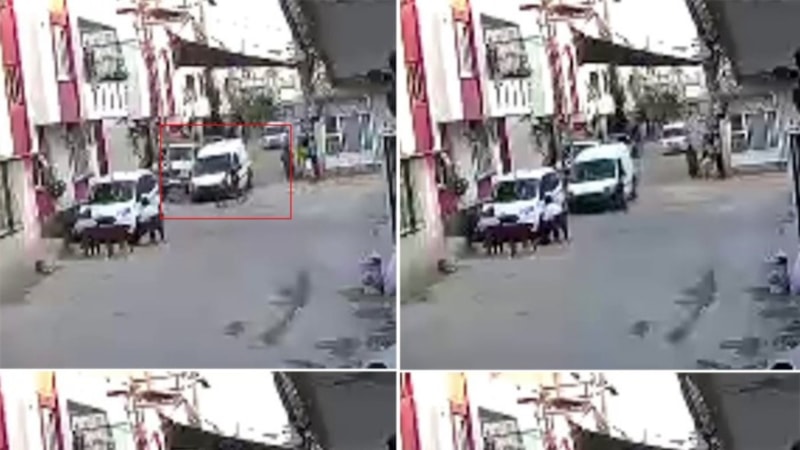 Adana'da bisikletli çocuğa çarpıp kaçan suçluların görüntüleri