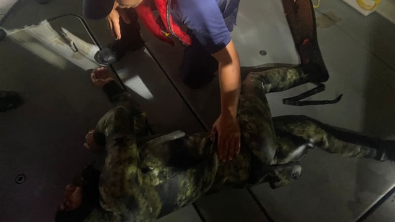 Yüzerek Yunanistan’a geçmeye çalışan kaçak göçmen yakalandı