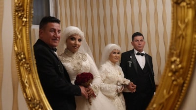 Fas'tan Bayburt'a uzanan aşk hikayesi: İki kardeş çifte düğünle dünyaevine girdi