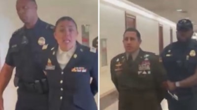 ABD Senatosu'nda emekli askerlerden Gazze protestosu