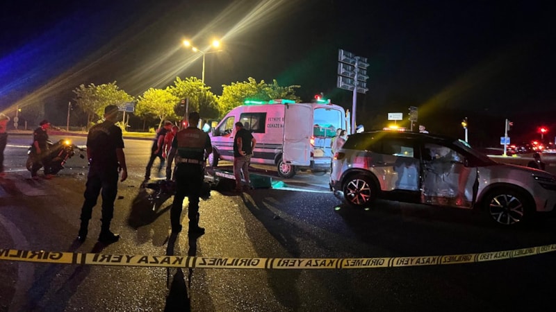 Muğla'da otomobil ile çarpışan motosikletin sürücüsü öldü