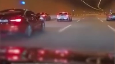 TEM’de konvoy ve yarış yapan 12 sürücüye ceza