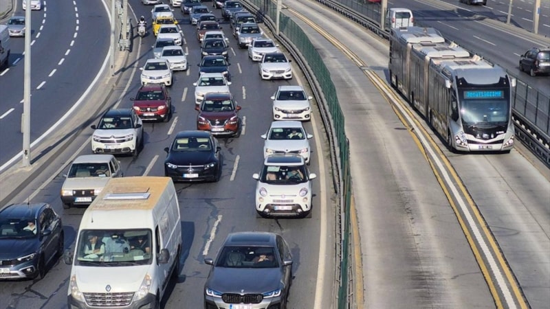 İstanbul'da trafik yoğunluğu