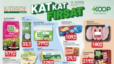 Tarım Kredi'de 16-22 Eylül: Tuvalet kağıdı 129.00 TL, sıvı deterjan 149.00 TL, bulaşık kapsülü 99.00 TL...