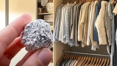 Gardırobun içine alüminyum folyo koyun, o sorundan kurtulun