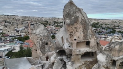 Nevşehir'de turizm adına üzücü olay: Kapadokya’da peribacasının bir kısmı yıkıldı