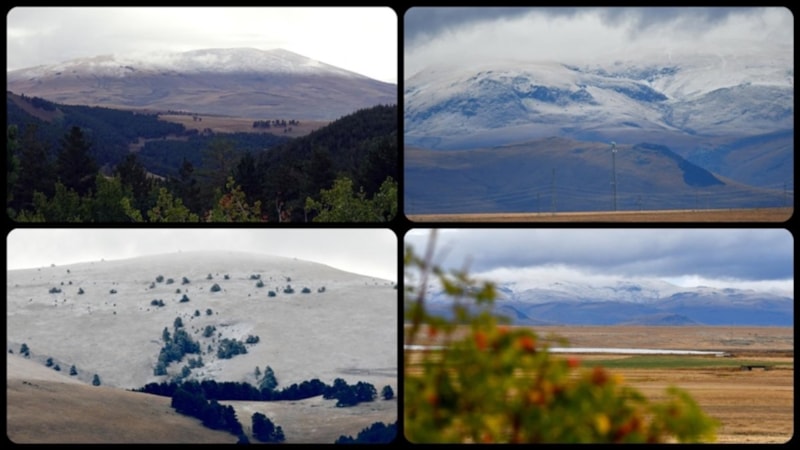 Kars'ta Sarıkamış Kayak Merkezi'ne mevsimin ilk karı düştü