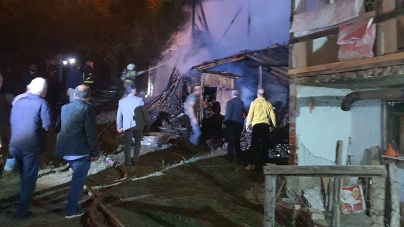 Bursa’nın İnegöl ilçesinde samanlık yangını