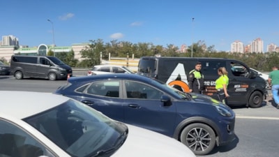 TEM Otoyolu’nda yürekleri ağza getiren kaza