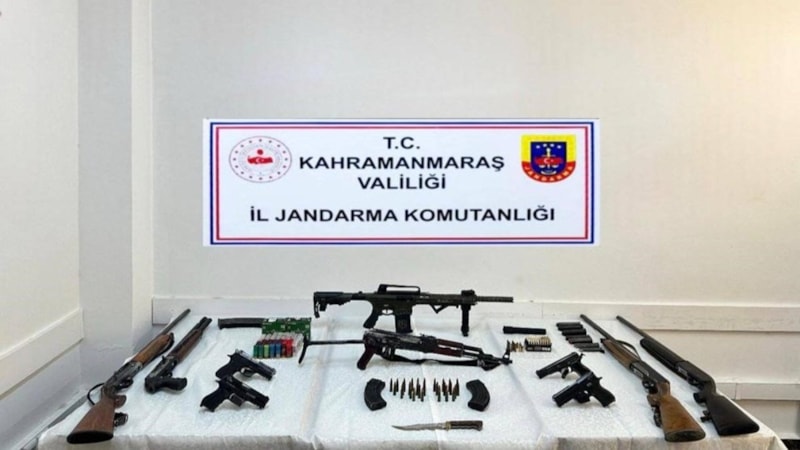 Kahramanmaraş’ta silah kaçakçılarına baskın düzenlendi