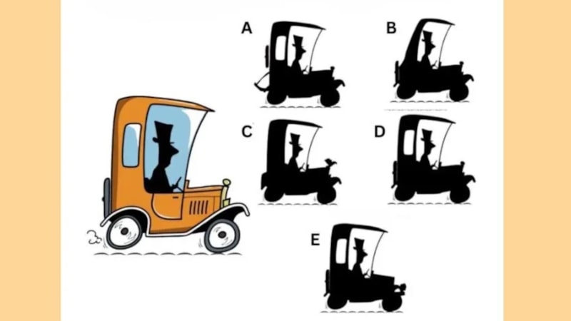 Resimdeki arabanın gölgesi hangisi? Sadece dahiler bulabiliyor