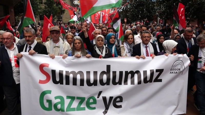 Trabzon’da Filistin'e destek yürüyüşü düzenlendi