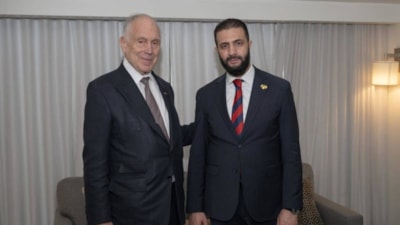 Suriye Cumhurbaşkanı Şara, Dünya Yahudi Kongresi Başkanı ile görüştü