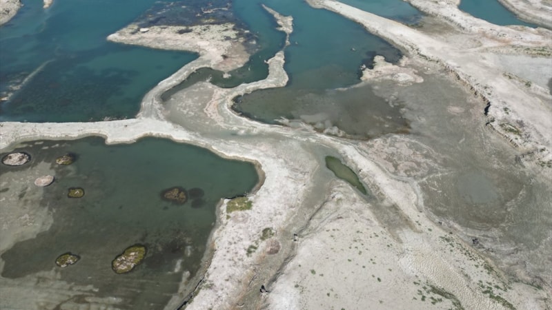Tekirdağ'da Naip Barajı'nın su seviyesi azalmaya devam ediyor