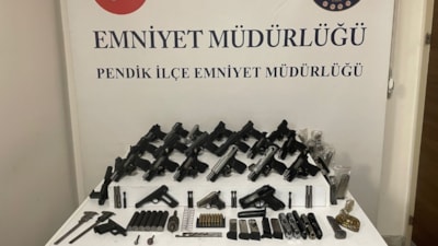 İstanbul'da yasa dışı silah atölyesine baskın: 2 gözaltı