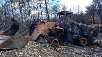 Eskişehir'de 10 kişinin şehit olduğu yangında kül olan son iş makinesi de kaldırıldı