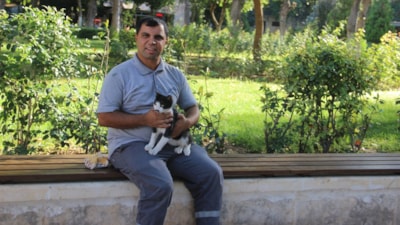 Şanlıurfa'da gölete düşen kedi kalp masajıyla hayata tutundu