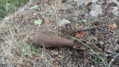 Gümüşhane'de 1. Dünya Savaşı'ndan kalma patlamamış havan mermisi bulundu