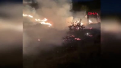 Elazığ'da örtü yangını paniği: Söndürüldü