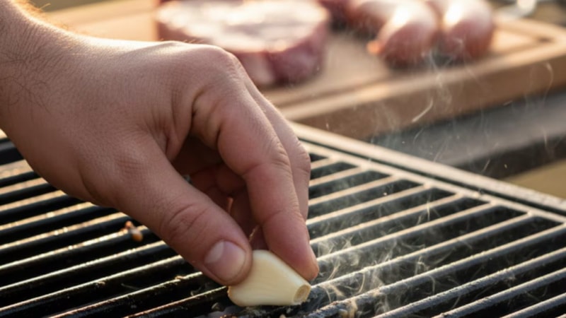Mangalcılar eti koymadan önce ızgaraya sarımsak sürüyor: İşte sebebi