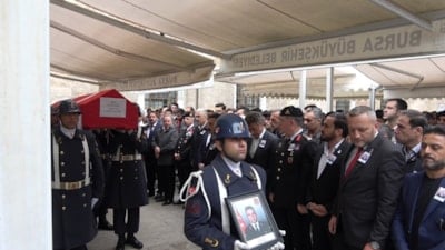 Şehit Jandarma Astsubay Tacettin Gün'e acı veda: Bursa’da son yolculuğuna uğurlandı