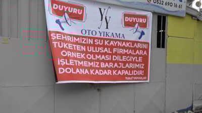 Bursa'da bir işletme barajlar dolana kadar kepenk indirdi