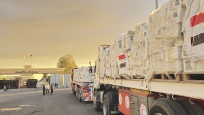 Gazze’ye insani yardım tırları, Refah Sınır Kapısı'nda