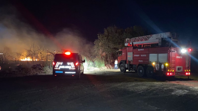 Antalya'da otluk alanda çıkan yangın korkuttu