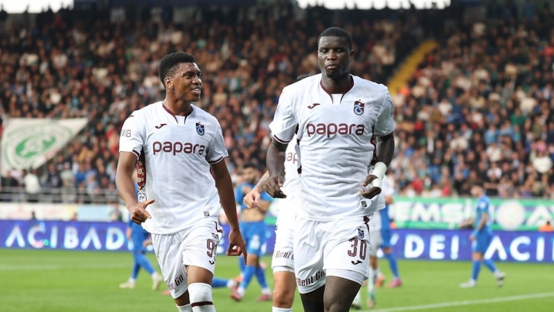 Trabzonspor'u Paul Onuachu ve Felipe Augusto golleriyle taşıyor