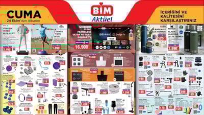 BİM'de bu cuma: 24 Ekim 2025 aktüel ürünler afişleri! Beyaz eşya, termos, ısıtıcı, şık terlikler...