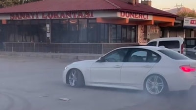 Bitlis'te drift atan sürücüye ceza yağdı