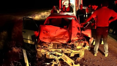 Ankara'da traktöre çarpan otomobilin sürücüsü öldü