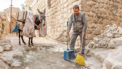 Mardin'in emektar kadrolu eşekleri emekli oluyor: Yerlerini elektrikli araçlar alacak