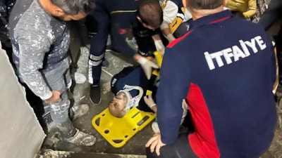 Iğdır'da inşaat işçilerinin korkutan kazası