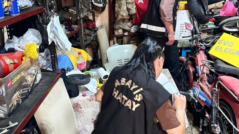 Hatay'da motosiklet tamircileri denetlendi