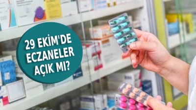 Bugün eczaneler açık mı? 29 Ekim Çarşamba nöbetçi eczane sorgulama
