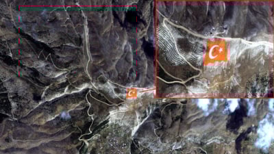 Kahramanmaraş'ta Ahır Dağı'na işlenen dev Türk bayrağı ihtişamıyla büyüledi