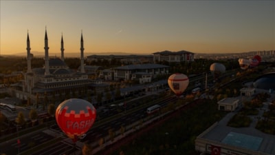 Beştepe'de 29 Ekim'e özel sıcak hava balonu etkinliği düzenlendi
