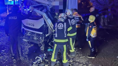 Denizli'de yoldan çıkan kamyonet takla attı: Sürücüsü ağır yaralandı