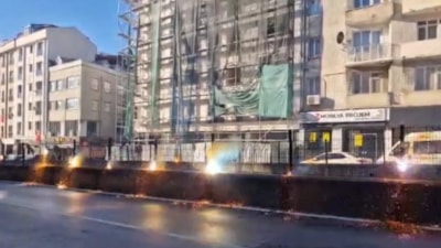 İstanbul'da tramvay hattında korkutan kaza