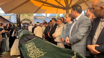 Kocaeli'de çöken binada hayatını kaybeden Bilir ailesine veda