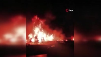 İran'da LPG dolum tesisinde çıkan yangında patlamalar yaşandı