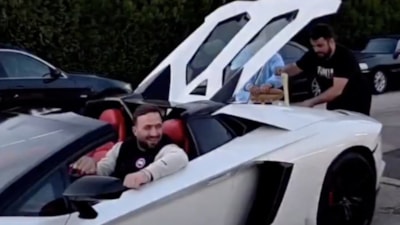 Trabzonlu gurbetçi, Lamborghini’de kuymak yaptı