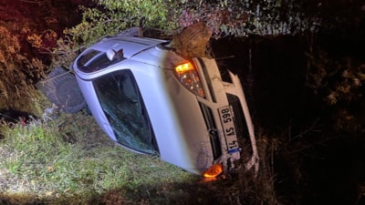 Bolu'da takla atan aracın sürücüsü ehliyetsiz çıktı