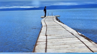 Van Gölü'ndeki çekilme fotoğraflarda