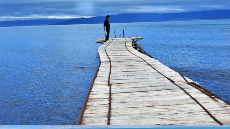 Van Gölü'ndeki çekilme fotoğraflarda