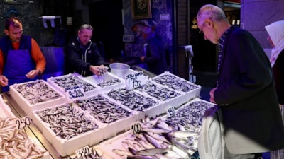 Trabzon'daki balıkçı tezgahlarının gözdesi hamsi