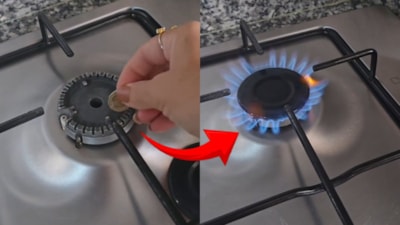 Ocak gözüne bozuk para yerleştirin, farkı izleyin...