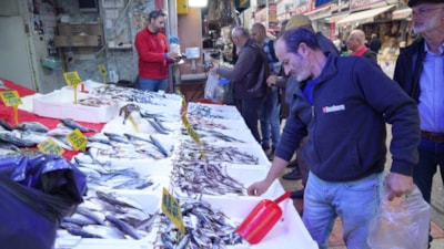 Samsun'da tezgahlardaki hamsi bolluğu sürüyor