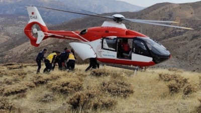 Malatya'da uçuruma yuvarlanan kişi kurtarıldı